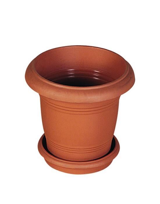 Omnipazar SY-5920 Kahverengi Yuvarlak Antik Saksı Takımı 25 lt No 4