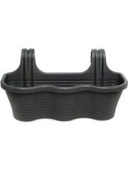 Omnipazar SO-TOM5 Tombik Askılı Balkon Saksı 10 Lt Antrasit 6 Adet