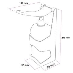 Omniwash Plastik Dirsek Basmalı Dezenfektan Dispenseri 1000 ml