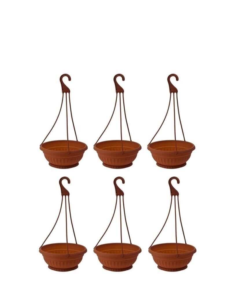 Omnipazar SY-5735 Askılı Aranjman Balkon Saksı No 0 Kahverengi 6 Adet