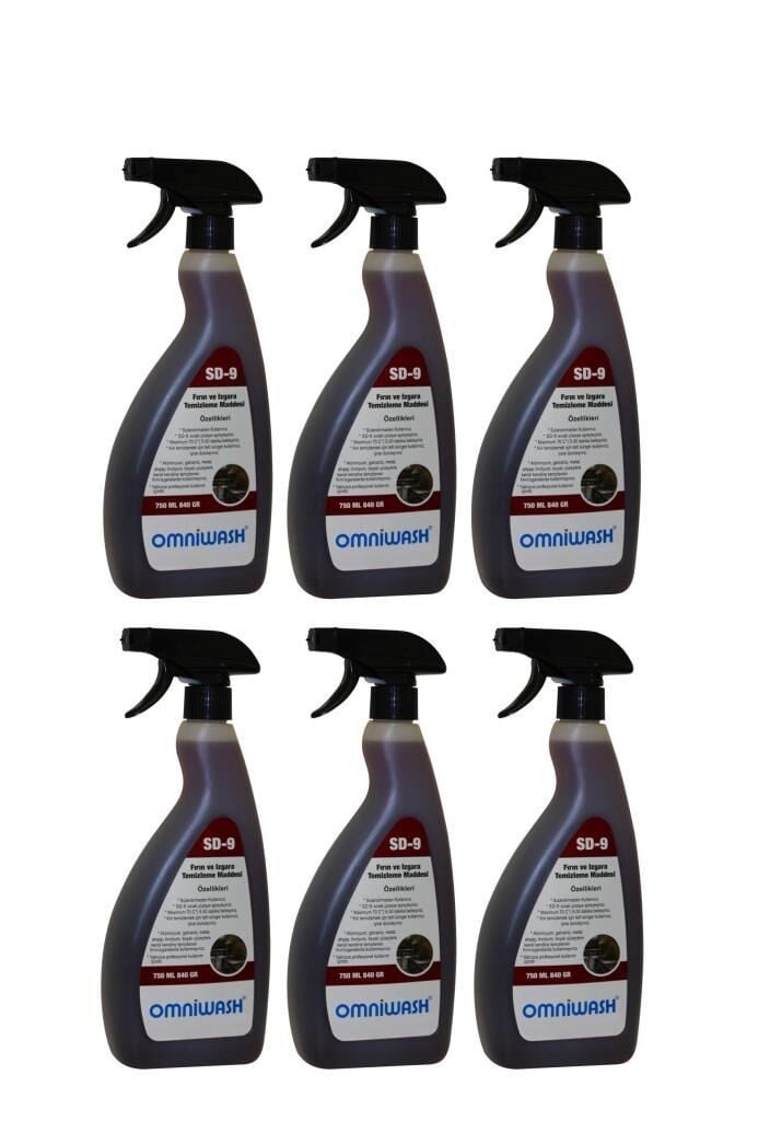 Omniwash Sd-9 750ml Yağ Sökücü Fırın ve Izgara Temizleme Maddesi 6 Adet