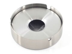 Omnisoft Skoçlu Büyük Boy Küllük Kül Tablası Kapaklı Yuvarlak Paslanmaz 10 Adet