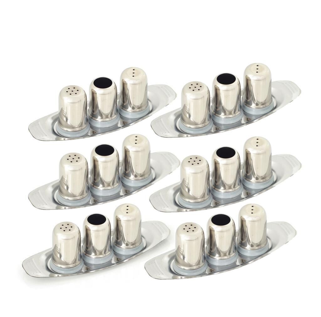 Omnisoft Küçük Boy Gondol Tuzluk Takımı Paslanmaz Çelik 6 Adet