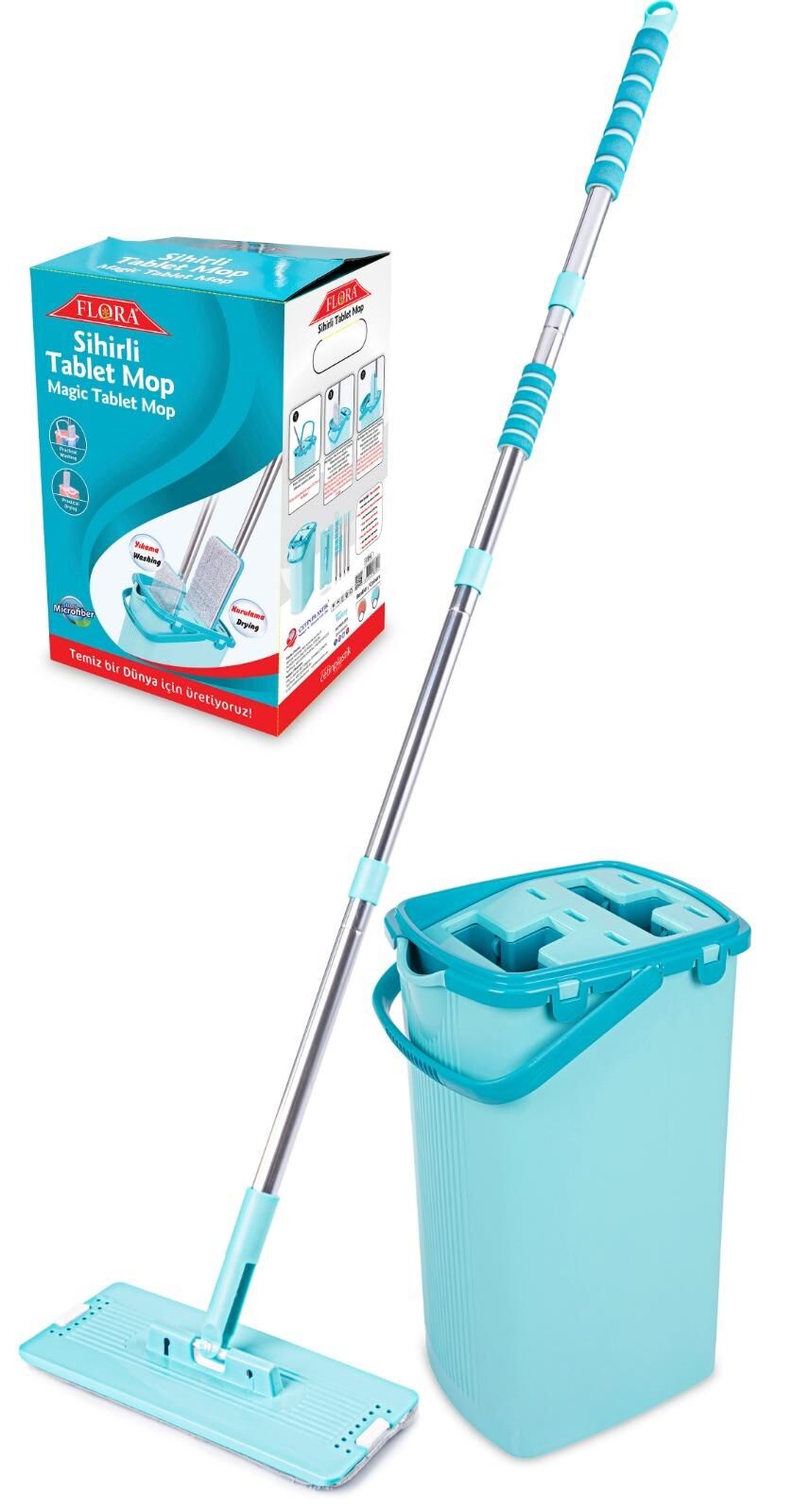 Flora F0394 Sihirli Tablet Mop Kova Seti Yeni Nesil Temizlik