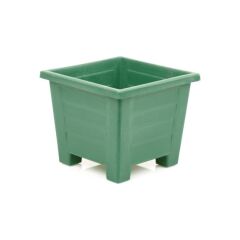 SY-5848 Dekoratif Plastik Kare Ayaklı Saksı 30 Lt Yeşil 6 Adet