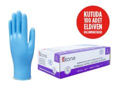 Stone Nitril Pudrasız Mavi Muayene Eldiveni 100' lü Paket Large