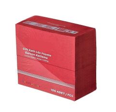 Omnipazar 33x33 cm 1/8 Garson Katlama Servis Peçetesi 100 Ad Kırmızı