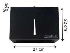 Omnisoft Paslanmaz Z Katlama Kağıt Havlu Dispenseri Siyah 200'lü