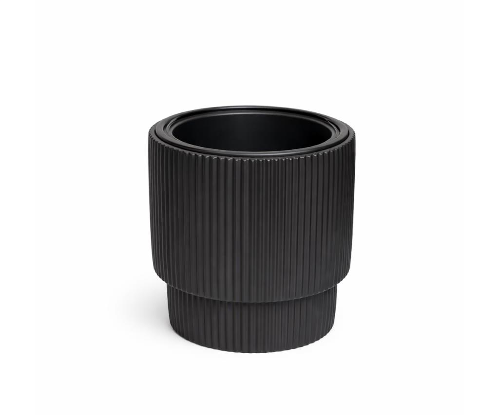 Omnipazar SO-VGS2 Vega Modern Plastik Saksı Takımı İç Kovalı 20 Litre No:2 Siyah