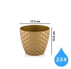 Omnipazar SO-KAP3 Kapadokya Dekoratif Plastik Saksı 2.5 Litre No 3