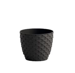 Omnipazar SO-KAP3 Kapadokya Dekoratif Plastik Saksı 2.5 Litre No 3 Antrasit (116)