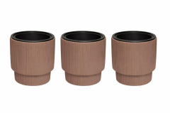 SO-VGS2 3 Adet Vega Plastik Modern Saksı Takımı İç Kovalı 20 Lt No:2 Mocha