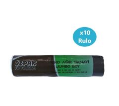 Özpak End Jumbo Boy Çöp Poşeti 80x110cm 20 Rulo 200 Ad 10 kg Siyah