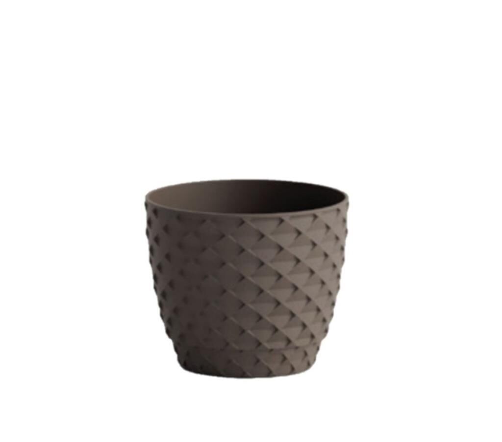 Omnipazar SO-KAP2 Kapadokya Dekoratif Plastik Saksı 1.4 Litre No 2 Mocha