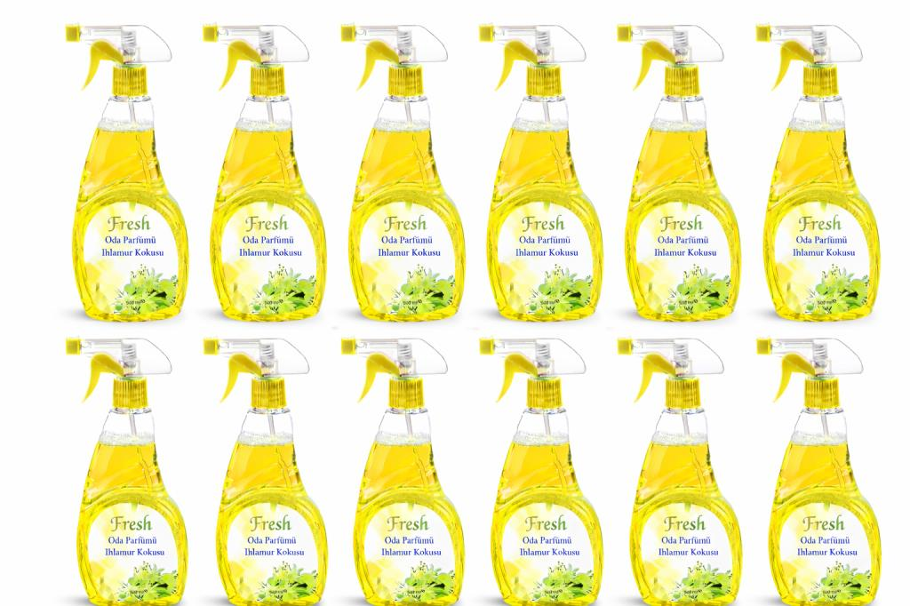 Omnipazar 12 x 500 ml Ihlamur Kokusu Sprey Oda ve Çamaşır Parfümü