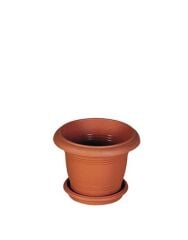 Omnipazar SY-5900 Kahverengi Yuvarlak Antik Saksı Takımı 3 lt No 1