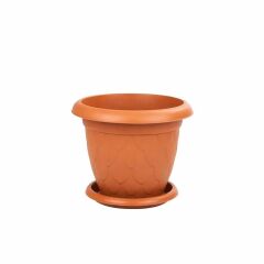 Omnipazar SO-D005 Damla Desen Tabaklı Saksı Takımı 3.4 Litre No:5