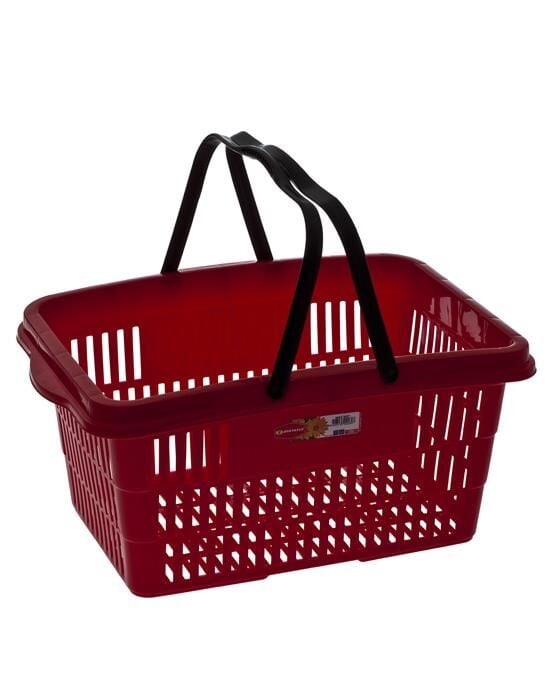 Omnipazar SY-2260 Market Taşıma Sepeti Çift Saplı Kırmızı