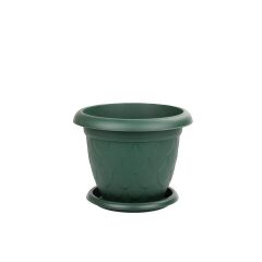 Omnipazar SO-D006 Damla Desen Tabaklı Saksı Takımı 5 Litre No:6 YEŞİL