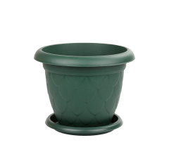 Omnipazar SO-D009 Damla Desen Tabaklı Saksı Takımı 17 Litre No:9 YEŞİL