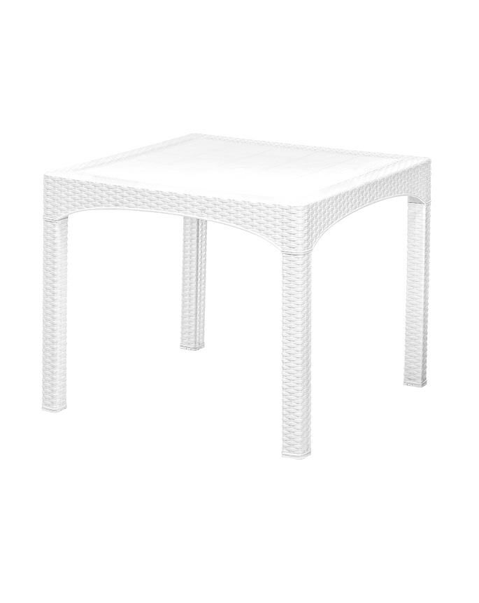 Omnipazar SY-2574 Beyaz Rattan Kare Masa 19931