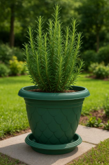 Omnipazar SO-D010 Damla Desen Tabaklı Saksı Takımı 25 Litre No:10