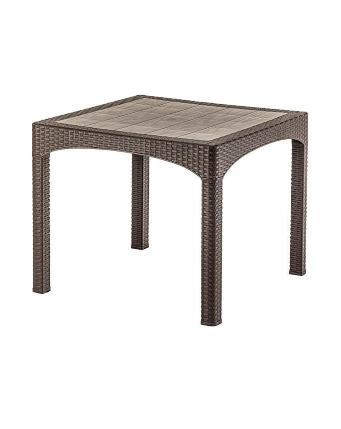 Omnipazar SY-2574 Kahverengi Rattan Kare Masa 50383