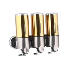 Omnipazar Xinda GS500T Gold Üçlü Manuel Sıvı Sabunluk Paslanmaz Çelik 3x500ml