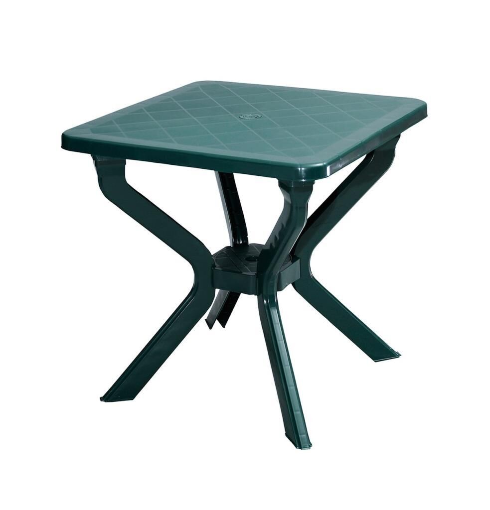 Omnipazar MT-GF235 Prima Isola Plastik Kare Bahçe Balkon Masa 70x70 cm YEŞİL