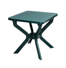 Omnipazar MT-GF235 Prima Isola Plastik Kare Bahçe Balkon Masa 70x70 cm YEŞİL