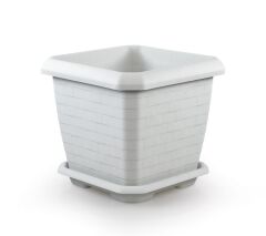 Omnipazar SO-HK04 Hisar Kare Tabaklı Saksı 44 lt No 4