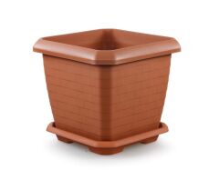 Omnipazar SO-HK04 Hisar Kare Tabaklı Saksı 44 lt No 4