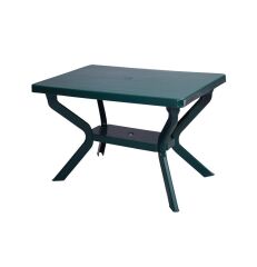Omnipazar MT-GF240 Prima Roccia Plastik Dikdörtgen Bahçe Balkon Masa 70x110 cm YEŞİL
