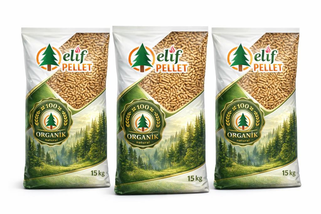 Omnipazar Elif Pellet %100 Doğal Çam Peleti Yakıtı 45 kg (3 x 15 kg)