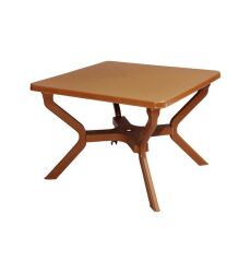 Omnipazar MT-GF245 Prima Riva Plastik Kare Bahçe Balkon Masa 100x100 cm
