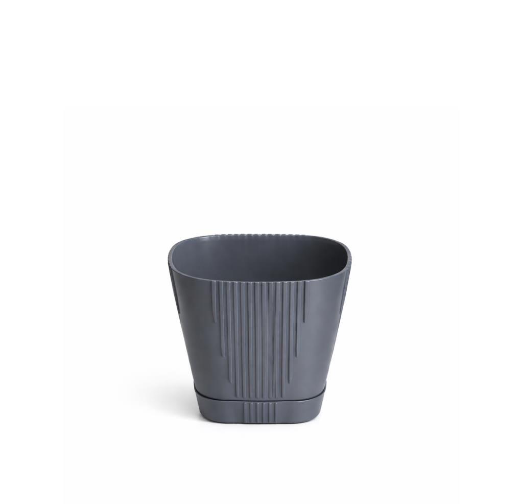 Omnipazar SO-ZB01 Zambak Dekoratif Plastik Saksı 0.8 Litre No:1 Antrasit (116)