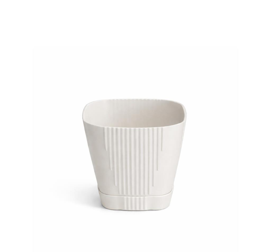 Omnipazar SO-ZB01 Zambak Dekoratif Plastik Saksı 0.8 Litre No:1 Kirli Beyaz (113)