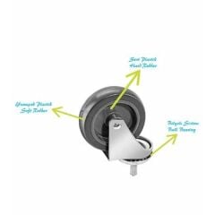 Omnisoft UCTM CK752 Krom Taşıyıcı Krom Pres Çift Kovalı Temizlik Arabası