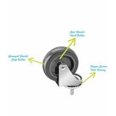 Omnisoft UCTM CK752 Krom Taşıyıcı Krom Pres Çift Kovalı Temizlik Arabası