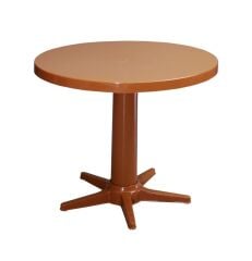 Omnipazar MT-GF205 Prima Rose Plastik Yuvarlak Bahçe Balkon Masa Ø75 cm