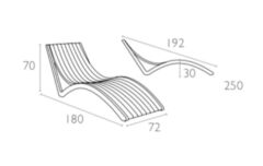 Omnipazar TRK-087 Siesta Minderli Yastıklı Lüks Ergonomik Slim Şezlong