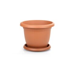 Omnipazar SO-V506 Villa Saksı Tabaklı 5 lt No 6 Kiremit (108)