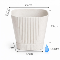 Omnipazar SO-ZB05 Zambak Dekoratif Plastik Saksı 8.8 Litre No:5