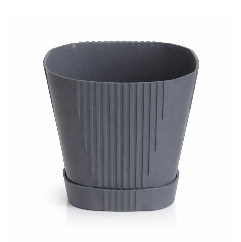 Omnipazar SO-ZB05 Zambak Dekoratif Plastik Saksı 8.8 Litre No:5 Antrasit (116)