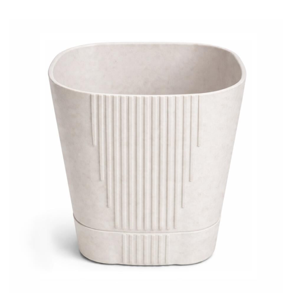 Omnipazar SO-ZB05 Zambak Dekoratif Plastik Saksı 8.8 Litre No:5 Kirli Beyaz (113)
