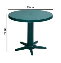 Omnipazar MT-GF206 Prima Luce Plastik Yuvarlak Bahçe Balkon Masa Ø85 cm