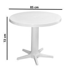 Omnipazar MT-GF206 Prima Luce Plastik Yuvarlak Bahçe Balkon Masa Ø85 cm