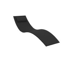 Omnipazar TRK-087 Siesta Minderli Yastıklı Lüks Ergonomik Slim Şezlong Siyah 2'li Set