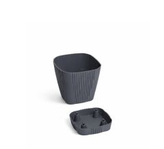 SO-ZB01 Zambak Plastik Dekoratif Saksı 0.8 Lt No:1 Antrasit 6 Adet