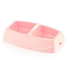 Omnipazar SY-5082 Büyük İkili Evcil Hayvan Kedi Köpek Mama Kabı Pembe